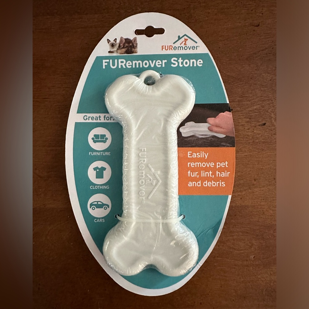 Bone FURemover Stone for pet hair on furniture, clothing and car